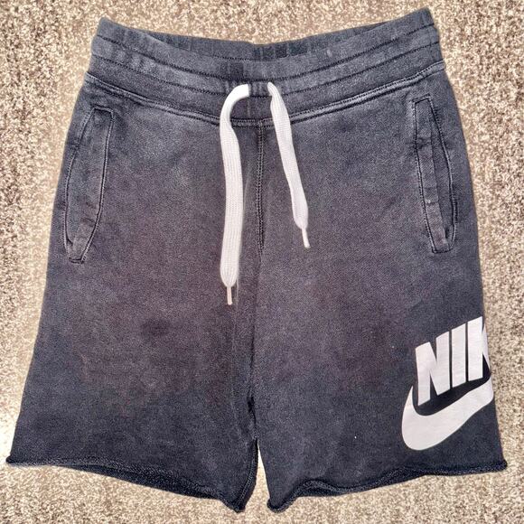 Nike Sportswear Big Swoosh Logo Cotton Shorts - Black/White Size Small - Picture 5 of 9